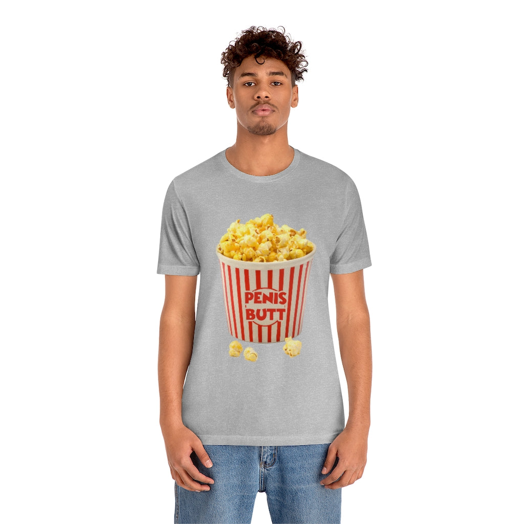 PenisButt 🍿 Having Fun at the Movies - Unisex Jersey Short Sleeve Tee