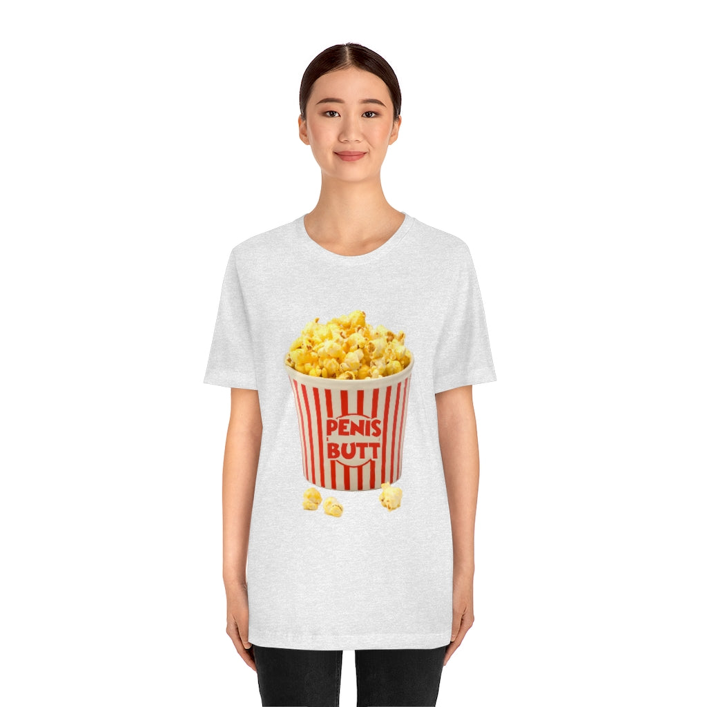 PenisButt 🍿 Having Fun at the Movies - Unisex Jersey Short Sleeve Tee