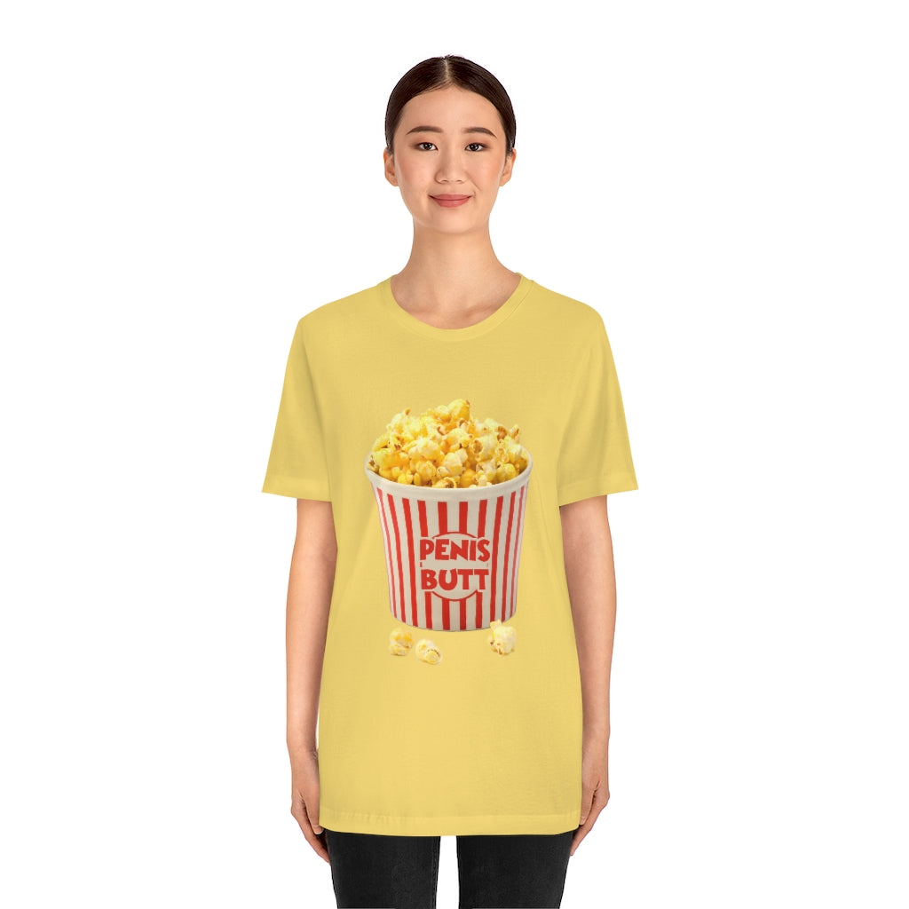 PenisButt 🍿 Having Fun at the Movies - Unisex Jersey Short Sleeve Tee