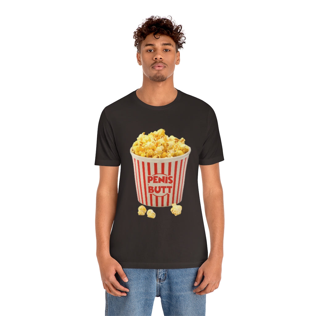 PenisButt 🍿 Having Fun at the Movies - Unisex Jersey Short Sleeve Tee