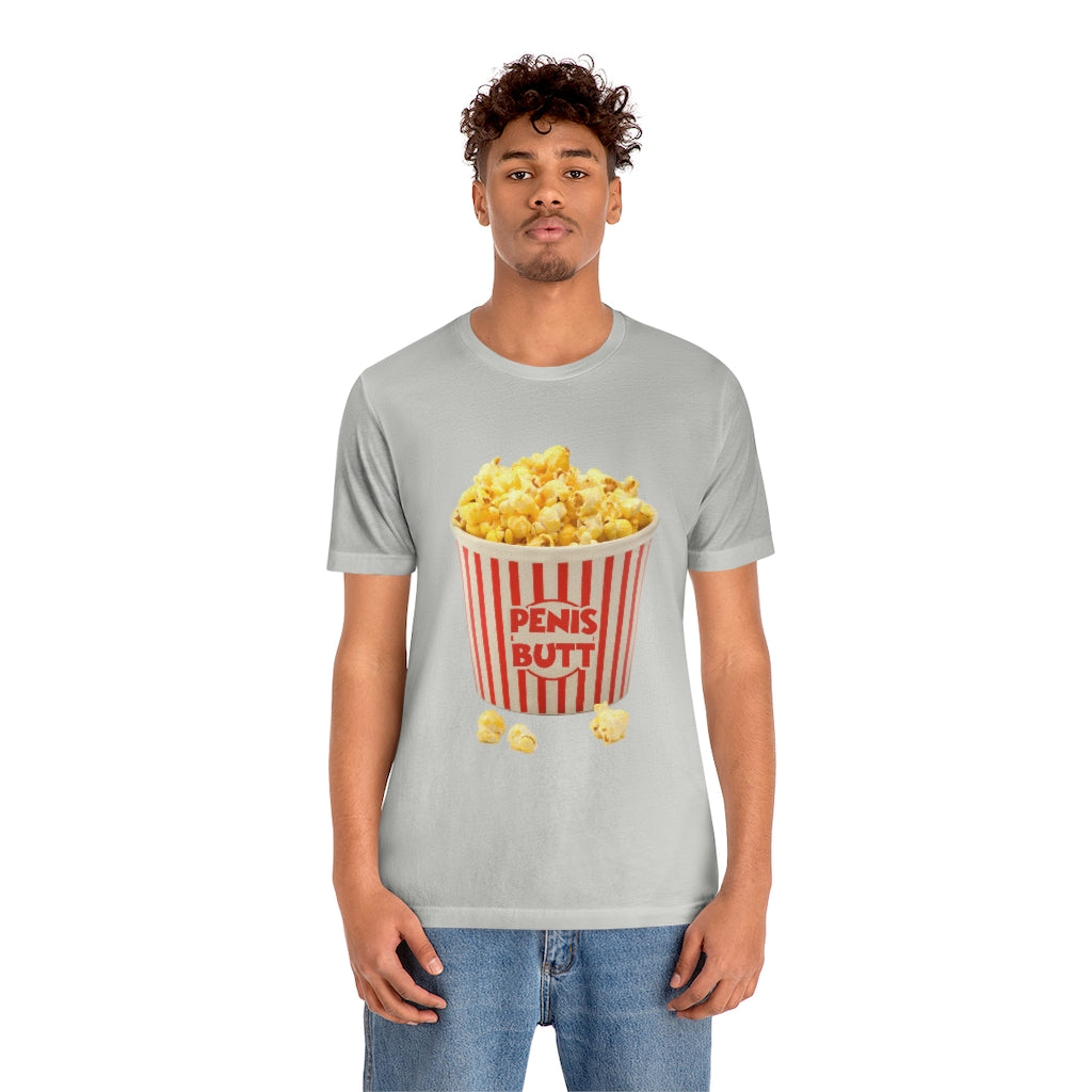 PenisButt 🍿 Having Fun at the Movies - Unisex Jersey Short Sleeve Tee