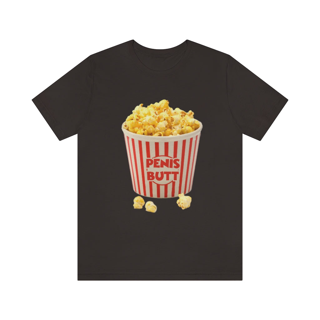 PenisButt 🍿 Having Fun at the Movies - Unisex Jersey Short Sleeve Tee