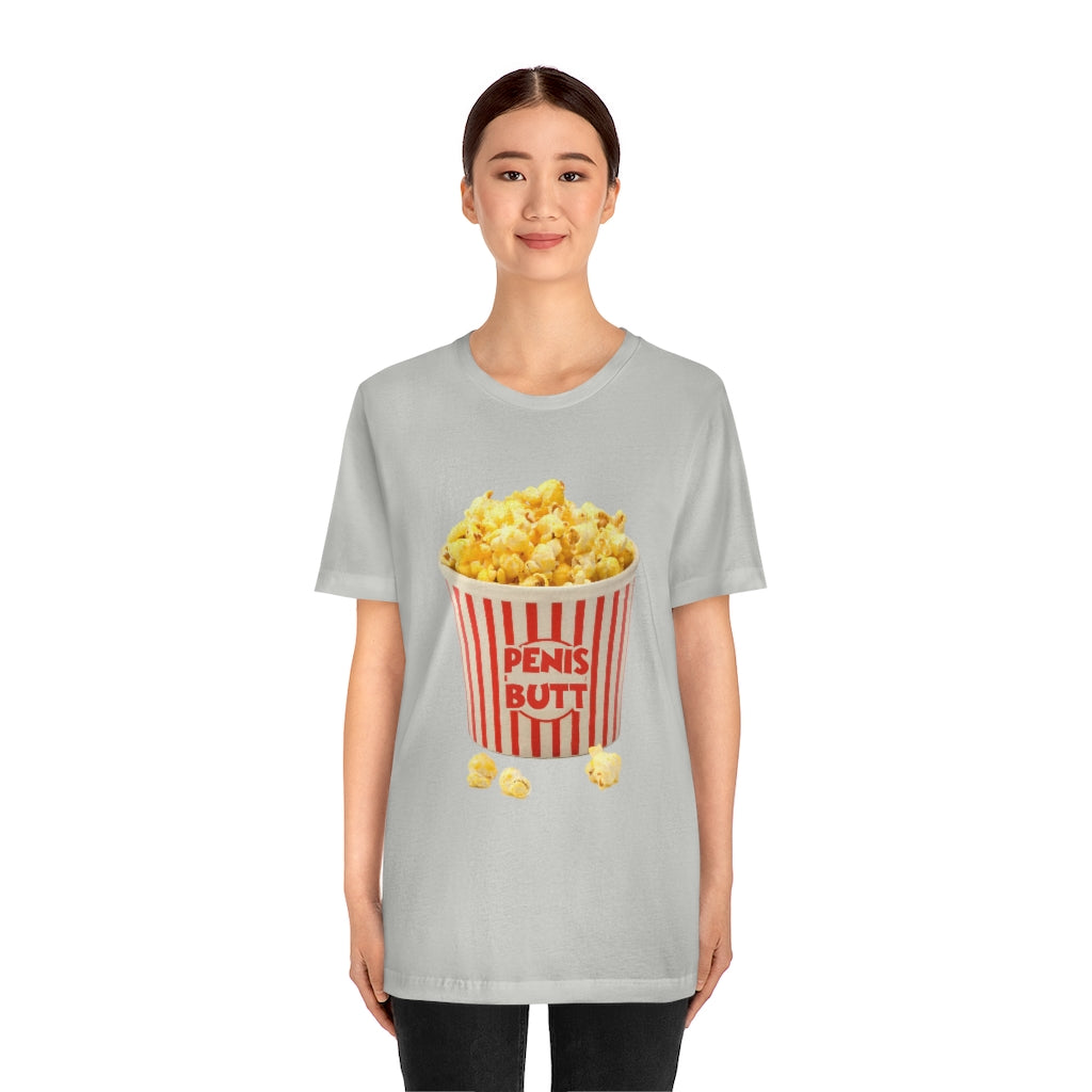 PenisButt 🍿 Having Fun at the Movies - Unisex Jersey Short Sleeve Tee