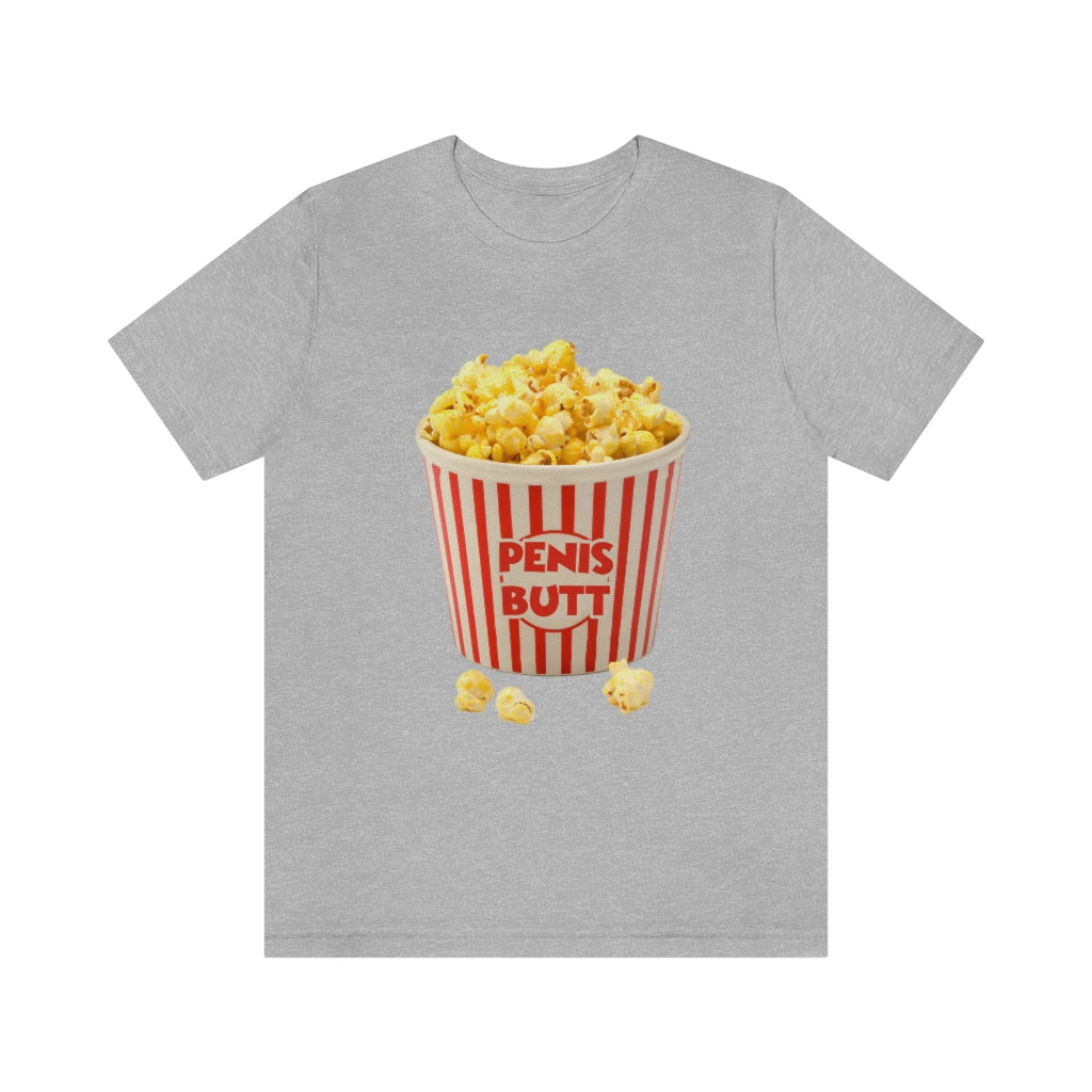 PenisButt 🍿 Having Fun at the Movies - Unisex Jersey Short Sleeve Tee