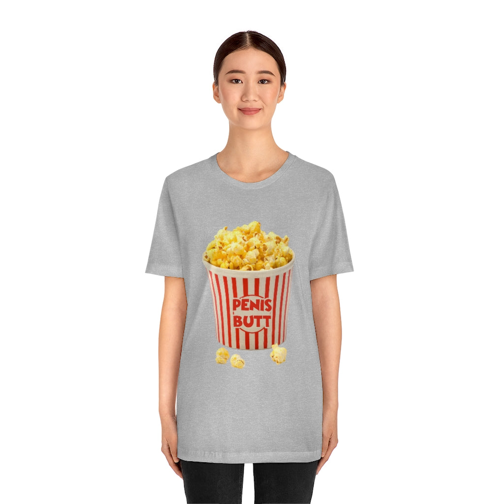 PenisButt 🍿 Having Fun at the Movies - Unisex Jersey Short Sleeve Tee