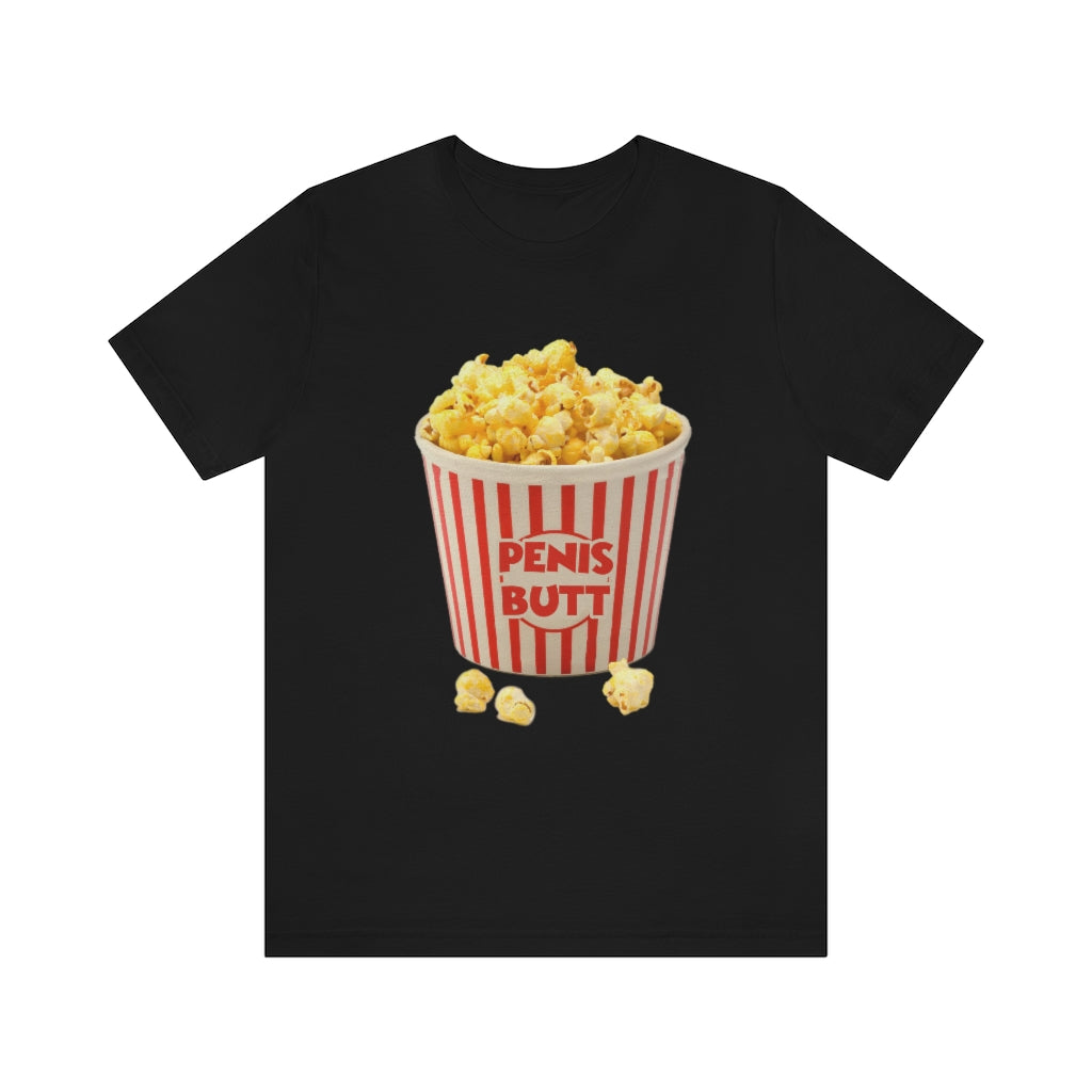 PenisButt 🍿 Having Fun at the Movies - Unisex Jersey Short Sleeve Tee