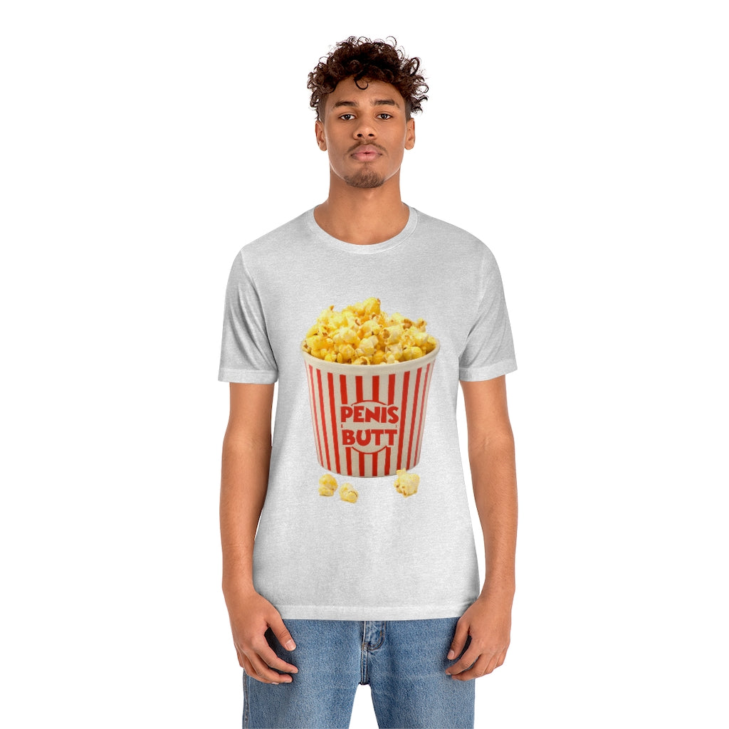 PenisButt 🍿 Having Fun at the Movies - Unisex Jersey Short Sleeve Tee