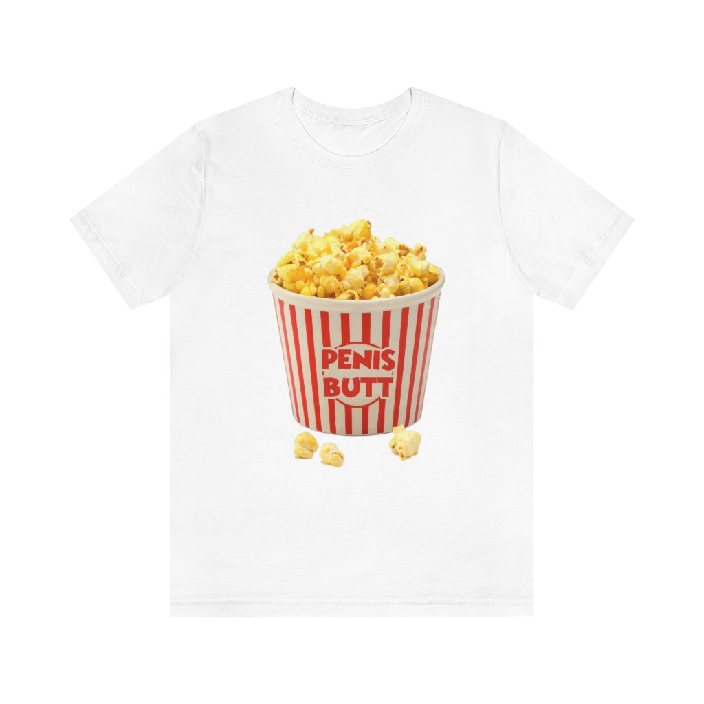 PenisButt 🍿 Having Fun at the Movies - Unisex Jersey Short Sleeve Tee