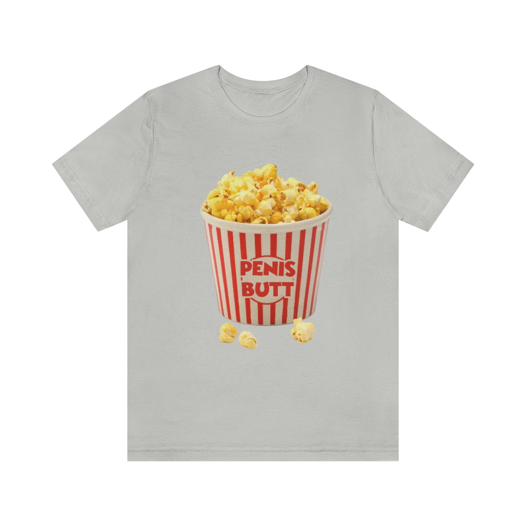 PenisButt 🍿 Having Fun at the Movies - Unisex Jersey Short Sleeve Tee