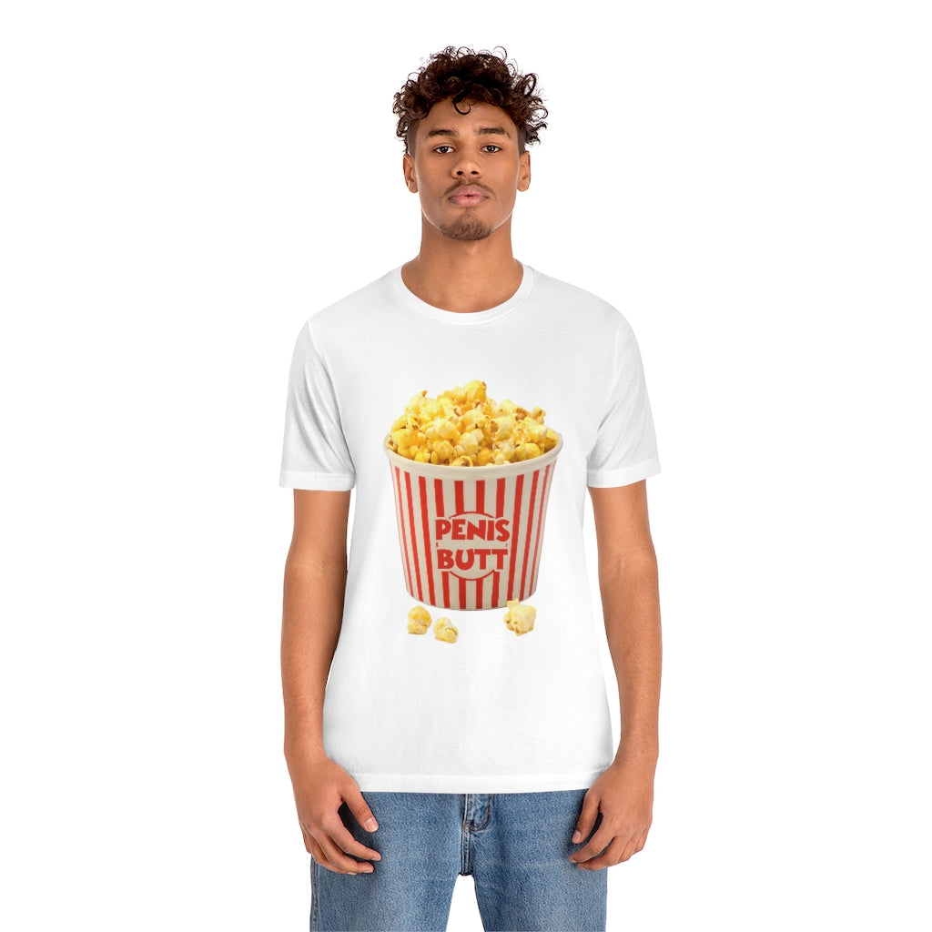 PenisButt 🍿 Having Fun at the Movies - Unisex Jersey Short Sleeve Tee